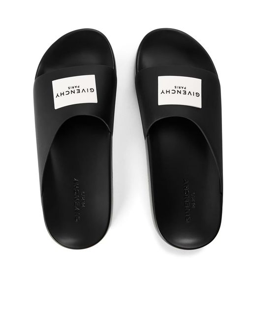 Givenchy Black Logo Slippers