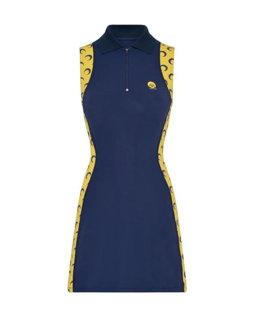 MARINE SERRE Blue Logo Dress