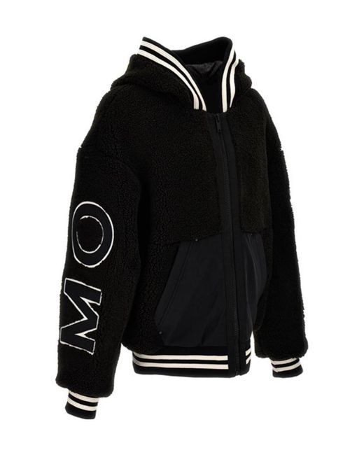 Moose Knuckles Black Long-Sleeved Zipper Casual Jacket for men