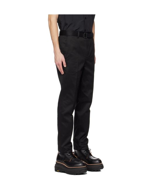 Sacai Black Four-Pocket Casual Pants for men