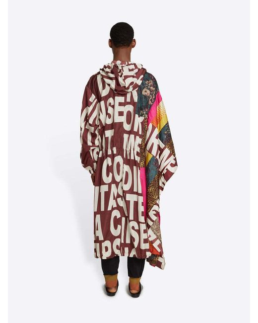 Dries Van Noten Red Long Cloak for men