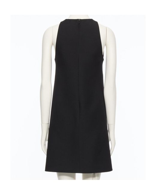 Valentino Black Embellished Crewneck Dress
