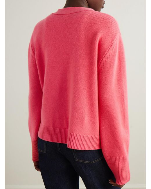arch4 Red Ribbed Sweater