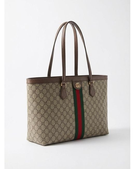 Gucci Brown Ophidia Gg Medium Tote Bag