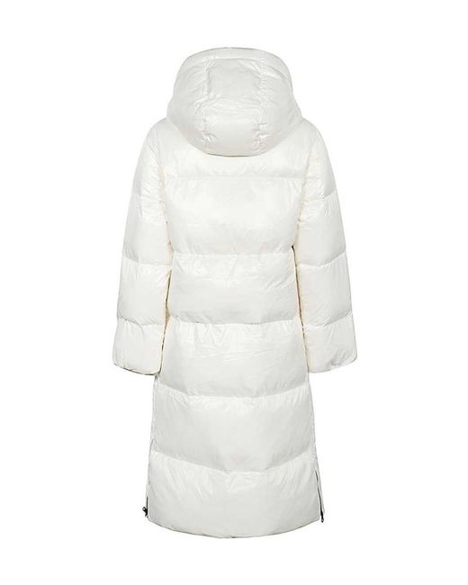 Duvetica White Long-Sleeved Hooded Cotton-Padded Suit