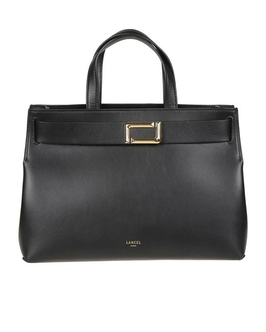 Lancel Black Angele Medium Tote Bag