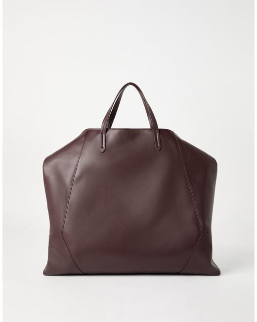 Brunello Cucinelli Brown Large Duo Shopper Bag