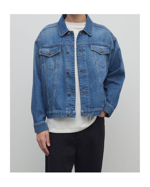 The Row Blue Seb Jacket In Cotton for men