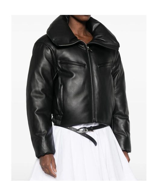 Alexander Wang Black Funnel-Neck Padded Jacket