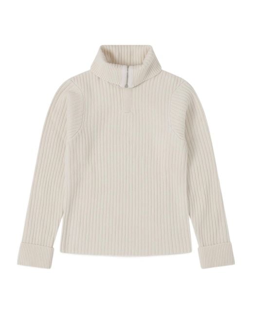 Bottega Veneta White Long-Sleeve Knit Top for men