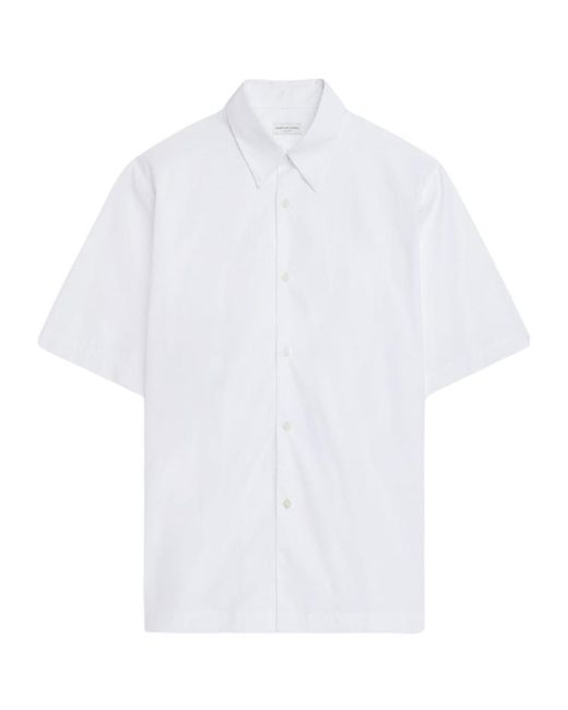 Dries Van Noten White Short Sleeved Buttoned Shirt for men