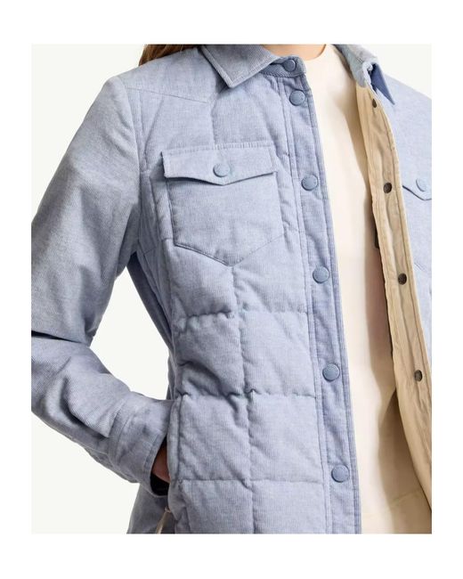 Moncler Blue Grenoble Corduroy Quilted Jacket