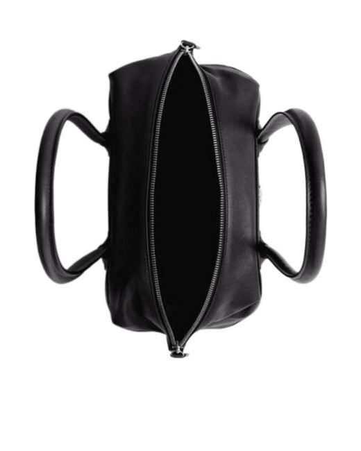 Vivienne Westwood Black Orb-Plaque Leather Shoulder Bag