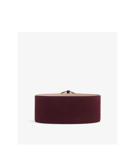 Alaïa Purple Ring-Buckle Suede Belt