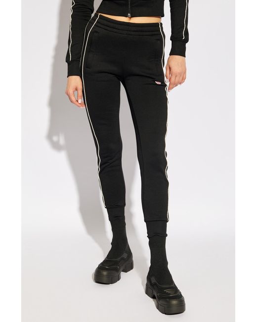 DIESEL Black P-Jam-Piping-D Sweatpants