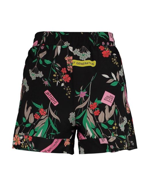 Pinko Green Printed Shorts