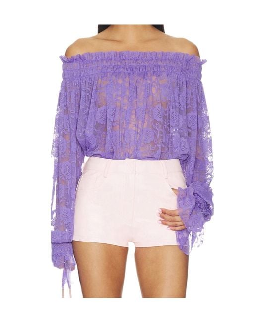 Norma Kamali Purple Long-Sleeved Cover-Up