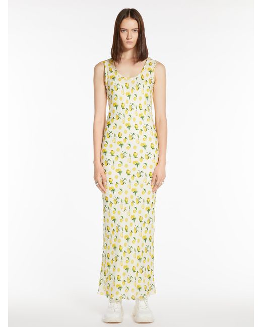 Sportmax Metallic All-Over Patterned Sleeveless Maxi Dress
