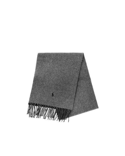 Polo Ralph Lauren Black Fringed Scarf