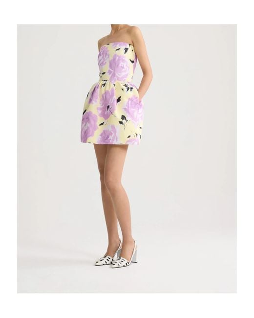 Patou Pink Mini Strapless Dress