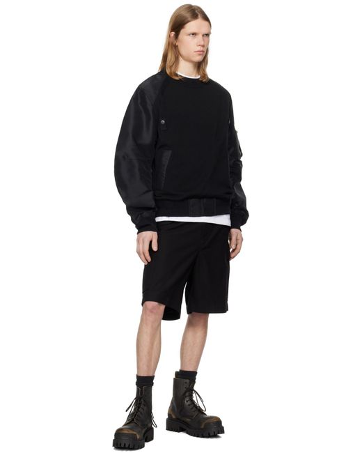 Sacai Blue Belted Cargo Shorts for men