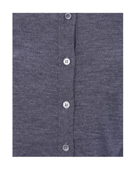 N°21 Blue Crew-Neck Cardigan