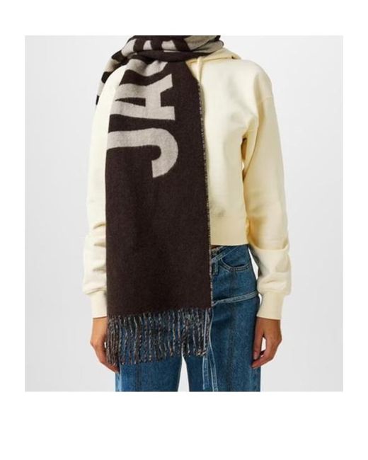 Jacquemus White Tassel Scarf
