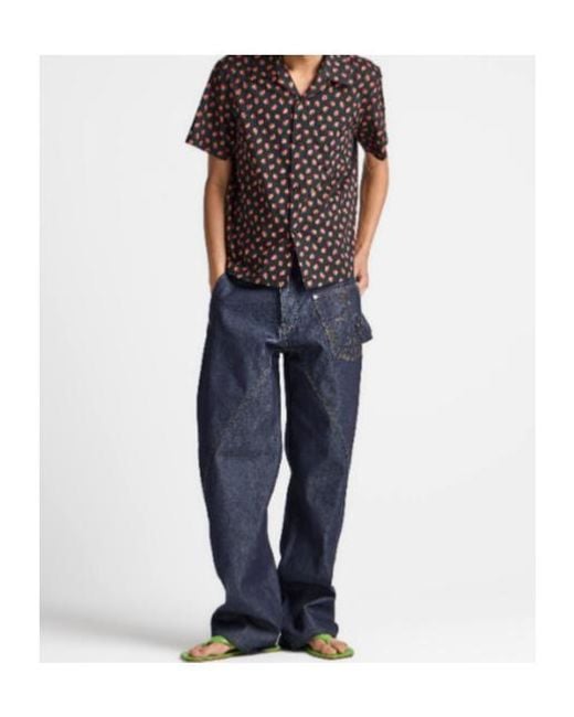 J.W. Anderson Black Jw Anderson Printed Short-Sleeve Shirt for men