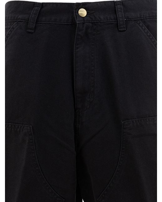 Carhartt Black Double Knee Relaxed Fit Shorts for men