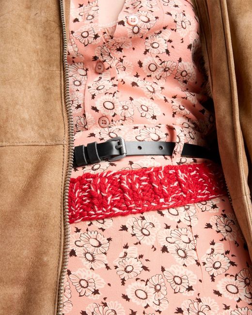 Prada White Leather Belt