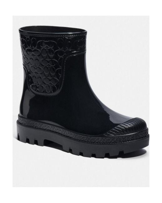COACH Black Round-Headed Short Boots