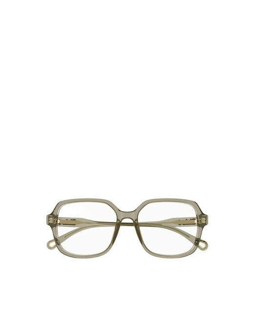 Chloé Metallic Chloé Eyewear Square Frame Glasses