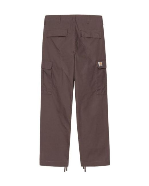 Carhartt Brown Ankle-Drawstring Cargo Pants for men
