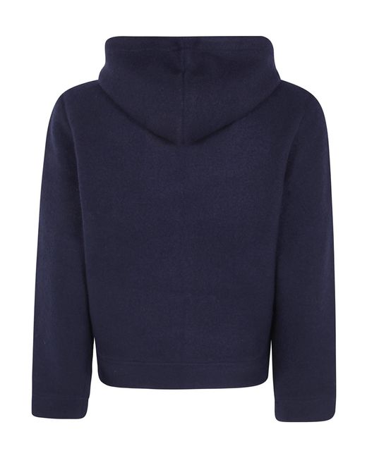 Emporio Armani Blue Zip-Up Hooded Jacket for men