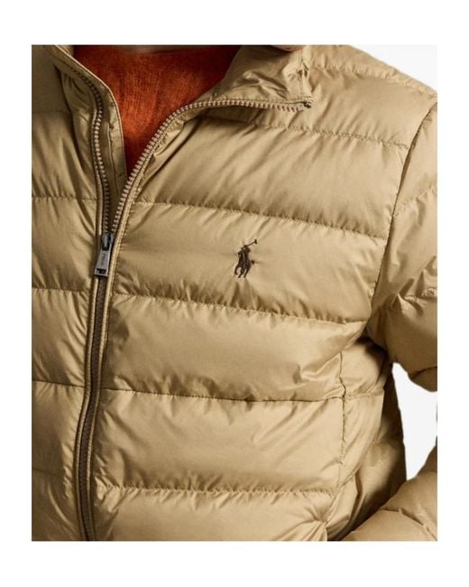 Polo Ralph Lauren Natural Quilted Mock-Neck Jacket for men