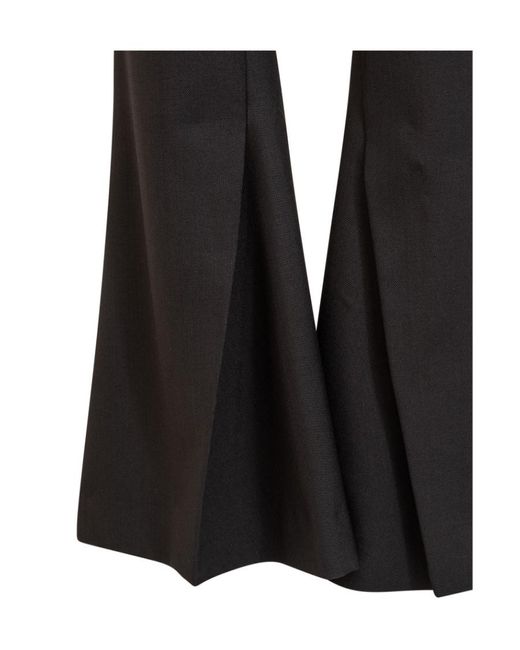 Ambush Black Tailored-Cut Flared Trousers
