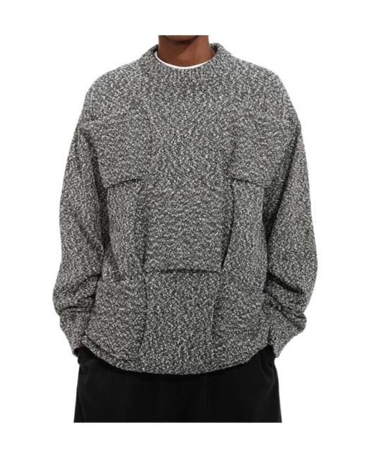 Bottega Veneta Gray Cotton Intrecciato Sweater for men