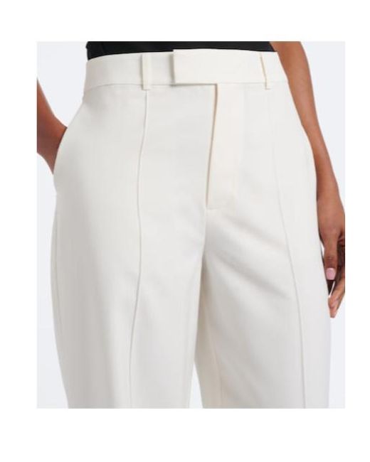 Rohe White Wool-Blend Wide-Leg Pants