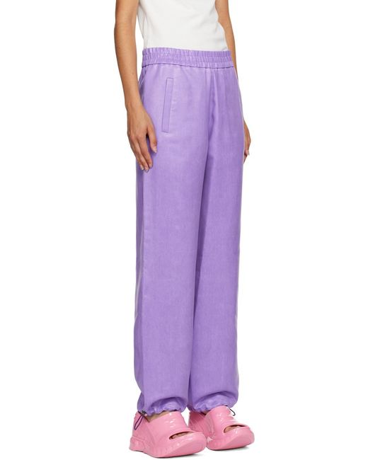 J.W. Anderson Purple Jw Anderson High-Shine Wide-Leg Trousers