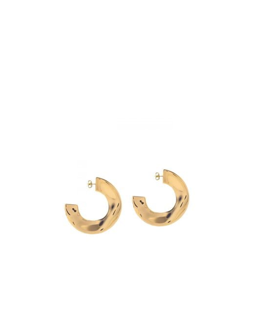 FEDERICA TOSI Metallic Mindy Curved Hoop Earrings
