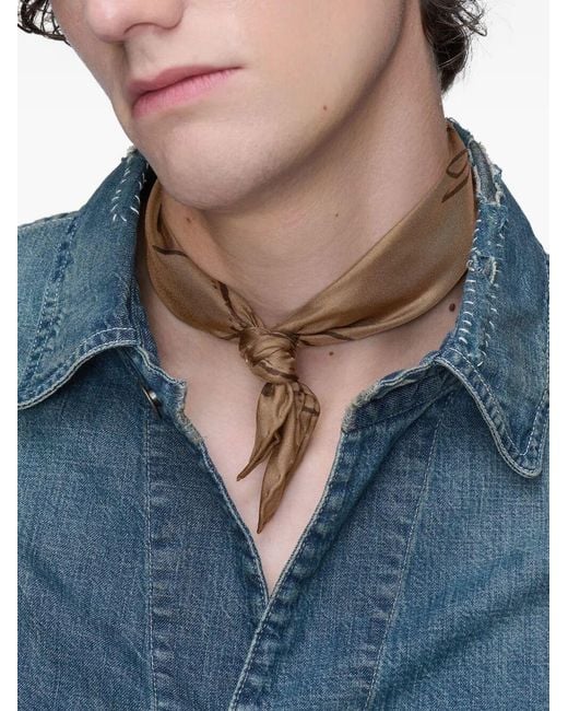 Maison Margiela Brown Number Print Foulard