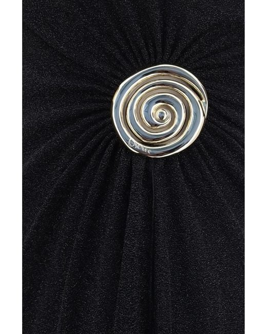 Oseree Black Asymmetrical Dress