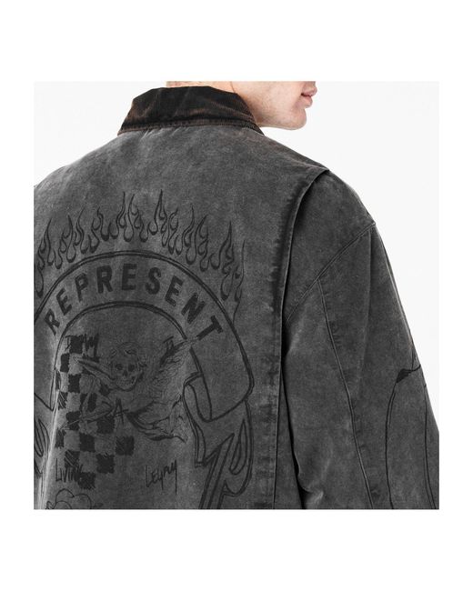 Represent Gray Solid Color Jacket for men