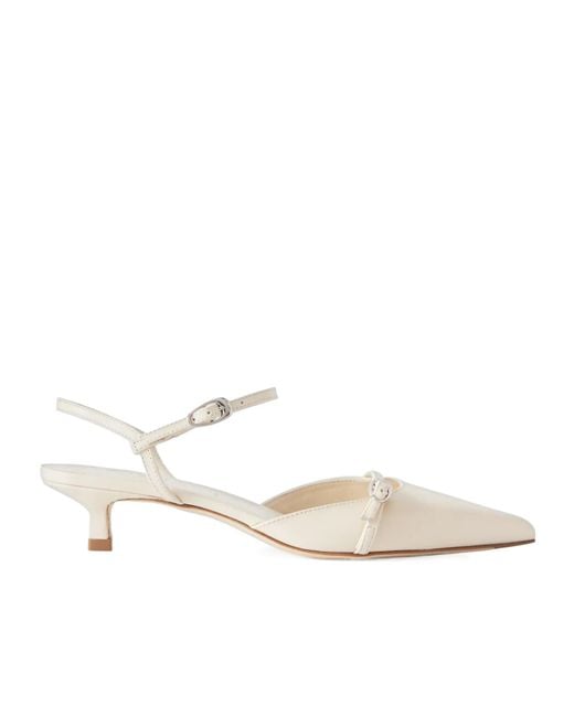 Aeyde White Leather Low-Heel Shoes