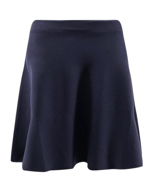 Max Mara Blue Ubalda Flared Knitted Skirt