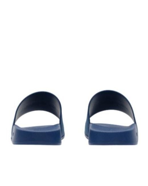 Burberry Blue Logo Detailed Slides for men