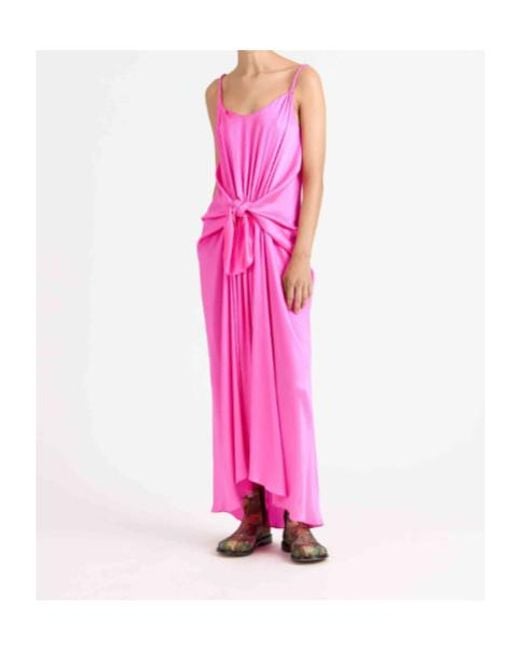 J.W. Anderson Pink Jw Anderson Knotted Waist Longline Dress