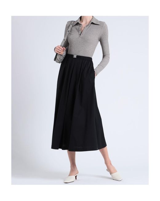 Brunello Cucinelli Black Flare Skirt