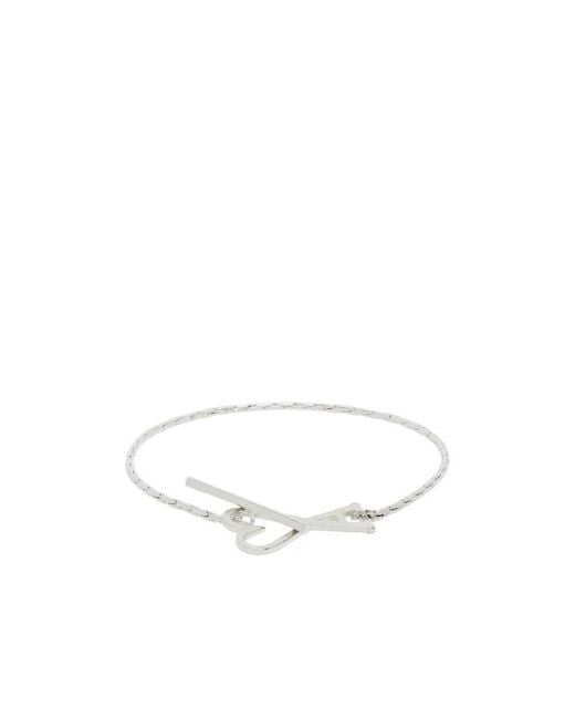 AMI White Ami Logo Charm Bracelet for men