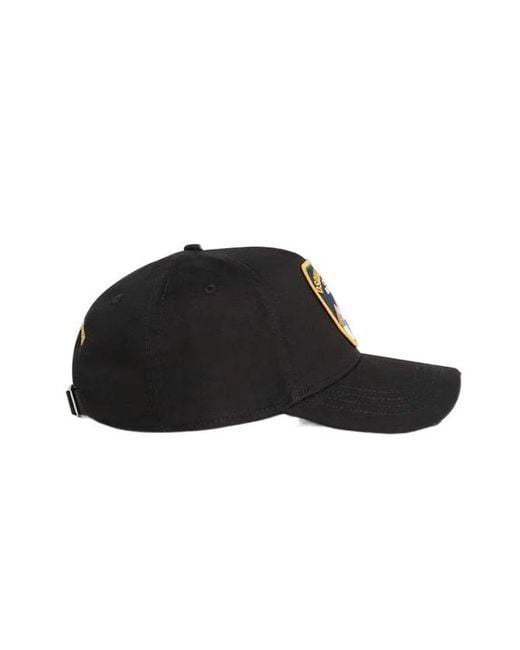 DSquared² Black D2 Baseball Cap for men